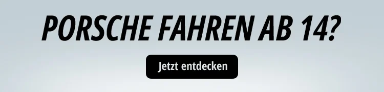 Porsche fahren ab 14? Jetzt entdecken